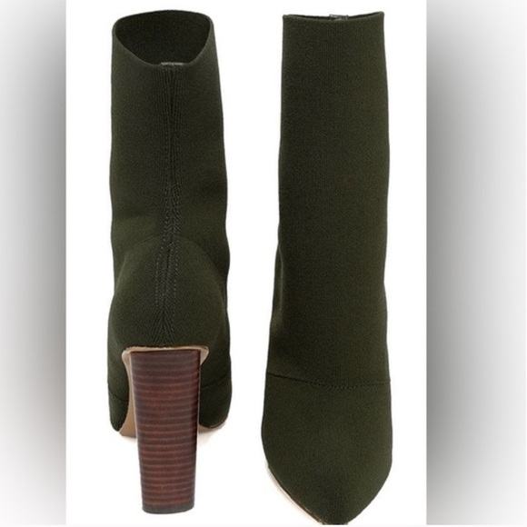 Steve Madden Capitol Olive Knit Mid-Calf High Heel Boots - Picture 6 of 8